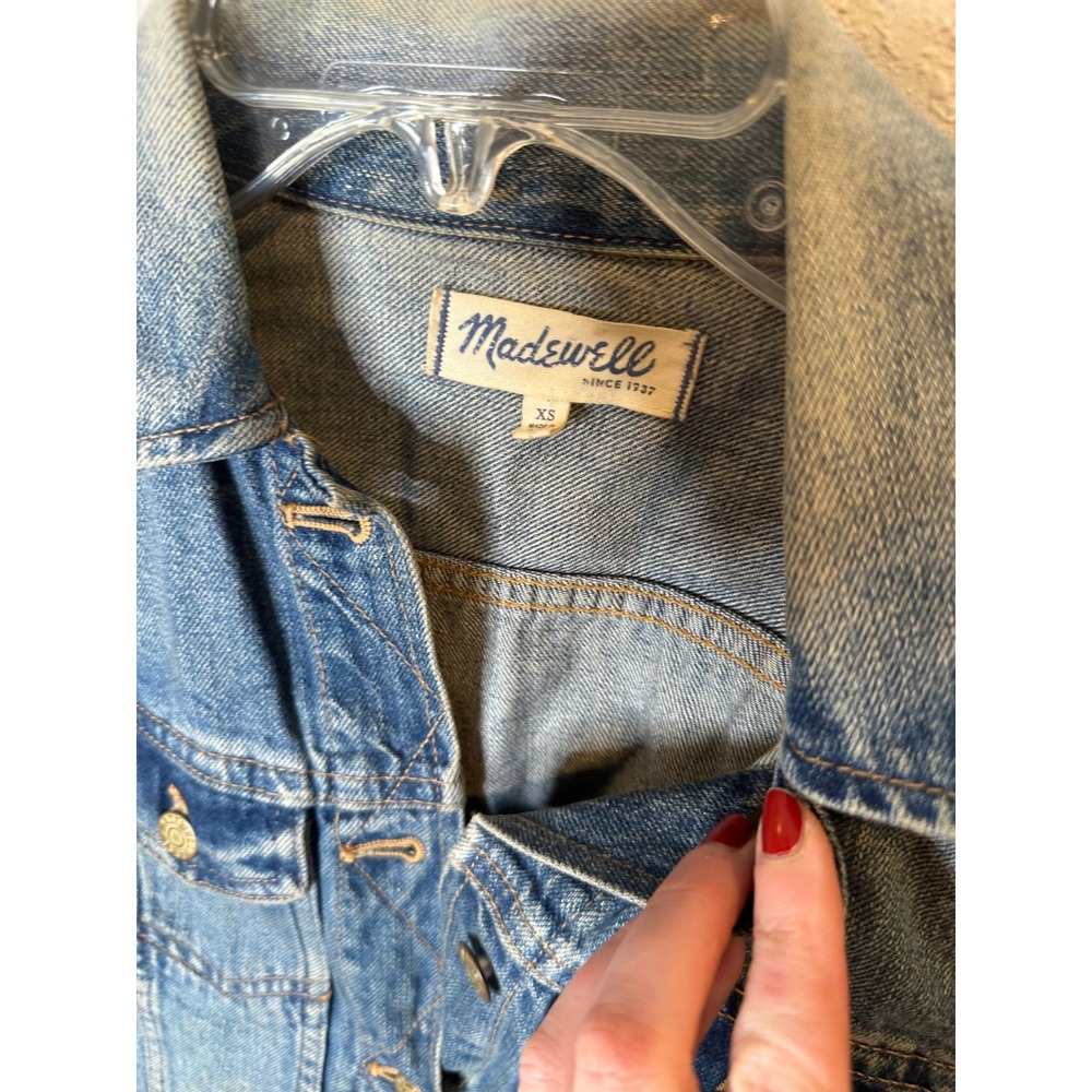 Madewell Womens Denim Jacket Blue Classic Trucker Style‎ XS - Picture 4 of 4